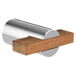 Brizo 699135-PCTK Brizo Litze Drawer Pull, Polished Chrome/Teak Wood - 699135-PCTK