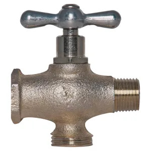 Arrowhead Brass 250LF Arrowhead 250LF Heavy Duty Washing Machine Valve, 1/2 in FIP X 1/2 in MIP Bypass With 3/4 Bottom Hose, Red Brass Alloy