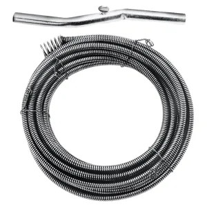 Cobra 10150 Cobra Drain Pipe Auger, 1/4 in x 15 ft, Steel Hand Tool w/ Storage Tote - 10150