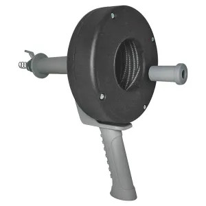 Cobra 85250 Cobra Drum Auger w/ Pistol Grip, 1/4 in x 25 ft, Drain Snake Hand Tool - 85250