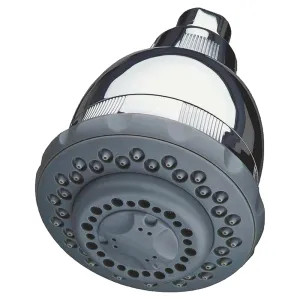 Culligan WSH-C125 Culligan Wall-Mount Shower Head for WHR-140, Round, Filtered, 5 Spray Settings, 1.8 GPM, Anti-Clog Rubber Nozzles, Chrome - WSH-C125
