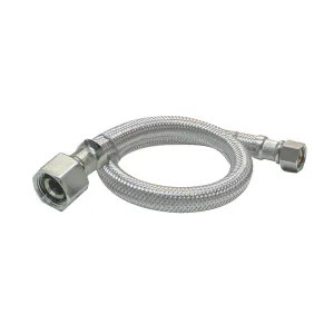 Plumb Pak PP23815 Plumb Pak PP23815 EZ Faucet Supply Tube, 3/8 X 1/2 in, Compression X FIP, 36 in L, Stainless Steel, Chrome Plated