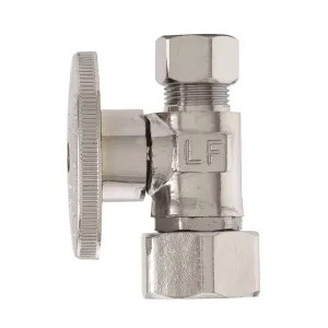 Plumb Pak PP2103LF Plumb Pak PP2103LF Quarter Turn Straight Stop Valve, 1/2 X 3/8 in, Female Swivel X Compression, Forged Brass