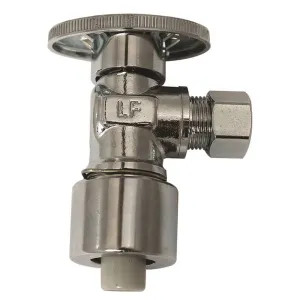 Plumb Pak PP2622POLF Plumb Pak PP2622POLF 1/4 Turn Push-Fit Quick Lock Angle Stop Valve, 1/2 X 3/8 in, OD, Brass Body
