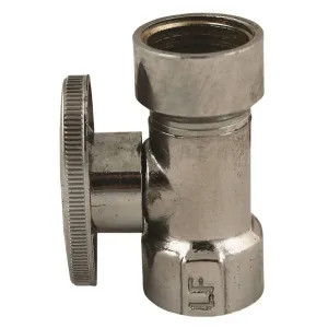 Plumb Pak PP57PCLF Plumb Pak PP57PCLF 1/4 Turn Straight Shut-Off Valve, 1/2 X 7/16 X 1/2 in, FIP X OD X Slip Joint, Chrome Plated