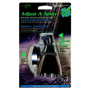 Whedon FP4C Whedon 2-1/4in Adjust-A-Spray Elite Adjustable Shower Head, 2.5 GPM, Solid Brass, Chrome - FP4C