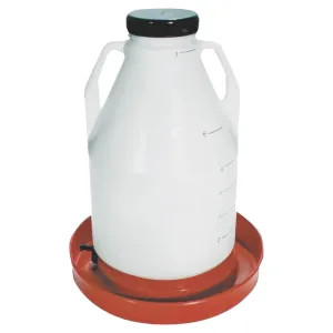 Brower 7GF Brower 7GF Top Fill Poultry Fountain, 7 gal Capacity, 16-1/2 in Dia X 2-3/8 in L X 21-5/8 in H, Poly