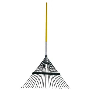 Flexrake CF24A Flexrake Garden CF24A Spring-Action Leaf Rake, 24 in W Head, 24 Tine, 48 in Handle