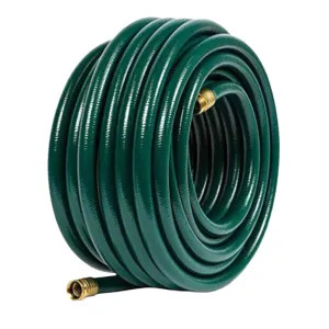 Gilmour 1034100 Flexogen 10 Lightweight Garden Hose With Full -Flo Machined Metal Couplings, 3/4 in ID, 100 ft L