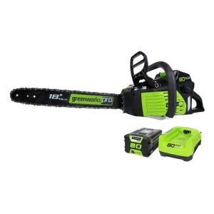 Greenworks 2000002 Greenworks 2000002 Cordless Chain Saw, 80 V, Li-Ion