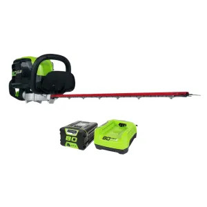 Greenworks 22372 Greenworks 22372 Cordless Hedge Trimmer, 80 V, Li-Ion, 3/4 in