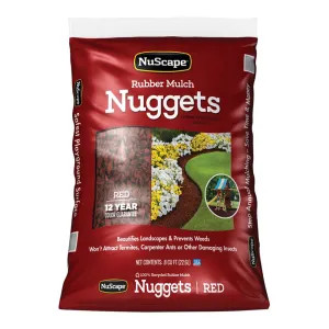 International Mulch NS08RW IMC NS08RW Nuggets Rubber Mulch, 0.8 cu-ft, Bag, Redwood