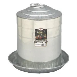 Miller Mfg 9835 Miller 9835 Double Wall Heavy Gauge Poultry Fountain, 5 gal Capacity, 15-1/4 in Dia X 15-1/4 in H