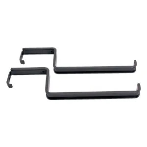 Landscapers Select GB0043L Landscapers Select Flower Box Railing Bracket, 36 lb Capacity, Aluminum, Black Epoxy-Coated - GB0043L