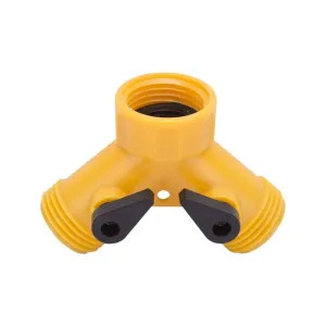 Landscapers Select GC5113L Landscapers Select Plastic Two-Way Hose Connector for Garden Hose and Faucet, Male/Female - GC5113L