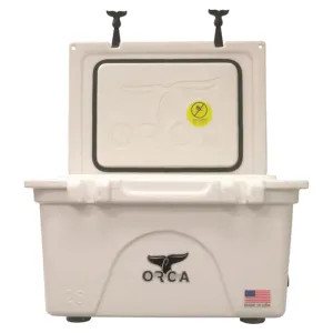 Orca ORCW026 ORCA ORCW026 Roto-Molded Cooler, 26 qt, Up To 10 Days Ice Retention Time, Integrated Insulation, 23-3/4 in L, White