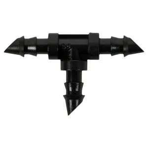 Raindrip R307CT Raindrip R307CT Tube to Hose Tees, 1/4 X 1/4 X 1/2 in, Double Barbed, 50 psi, 5 pack