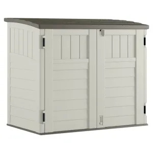Suncast BMS2500 Suncast BMS2500 Horizontal Storage Shed, 2 ft 8-1/4 in L x 4 ft 5 in W x 3 ft 9-1/2 in H, 34 cu-ft Volume, Resin