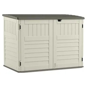 Suncast BMS4700 Suncast BMS4700 Horizontal Storage Shed, 3 ft 8-1/4 in L x 5 ft 10-1/2 in W x 4 ft 4 in H, 70 cu-ft Volume, Resin