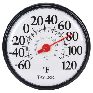 Taylor Precision 6700 Taylor 6700 Weather Resistant Shatterproof Easy-To-Read Dial Thermometer, -60 TO 120 deg F