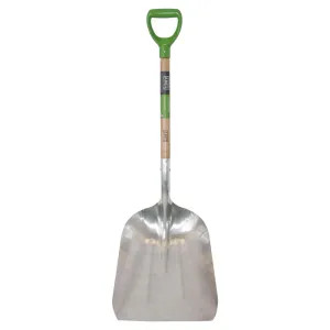 Ames 2672100 Ames 2672100 Scoop Shovel, 15 in W x 11-1/4 in L, Aluminum, 34-1/4 in, D-Grip Ash Wood Handle