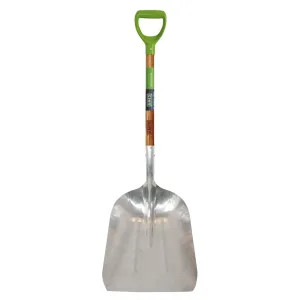 Ames 2672300 Ames 2672300 Scoop Shovel, 14-1/2 in W x 10 in L, Aluminum, 34-1/2 in, D-Grip Ash Wood Handle