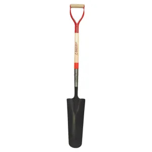 Ames 47103 Razor Back 47103 Drain Spade With D-Grip, 4-3/4 in W X 16 in L, Tempered Steel, 29 in, Ashwood