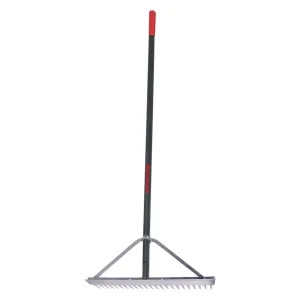 Ames 63136 Razor Back 63136 Heavy Duty Landscape Rake, 24 in W X 2-3/4 in L-Head, 24 Tine, 66 in Handle