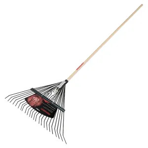 Ames 2911200 Razor-Back 2911200 Leaf Rake, 23 in W, 24 Tine, 54 in Handle