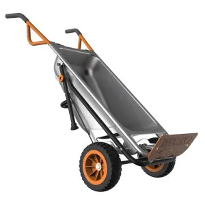 Worx WG050 Worx WG050 8-In-1 All-Purpose Yard Cart, 300 lb, 3 cu-ft, Metal