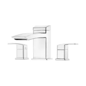 Pfister RT6-5D1C Pfister Kenzo Two-Handle Roman Tub Faucet Trim, 18 GPM, Lever Handles, Metal, Polished Chrome - RT6-5D1C