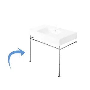 Duravit 0030721000 Duravit 0030721000 Vero Metal Console for Bathroom Sink 032910 with Adjustable Height in Chrome