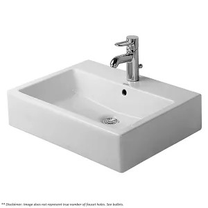 Duravit 454600088 Duravit Vero Wall Mount Ceramic Bathroom Sink 0454600088 White