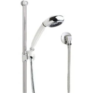 Symmons FSB Symmons 3in Open-Flow Single-Function Hand Shower Unit with 30in Slide Bar and 60in Flexible Metal Hose, 2.0 GPM, White - FSB
