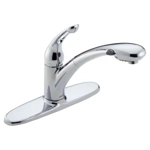Delta 472-DST Delta Signature Single Handle Pull-Out Kitchen Faucet, Chrome - 472-DST
