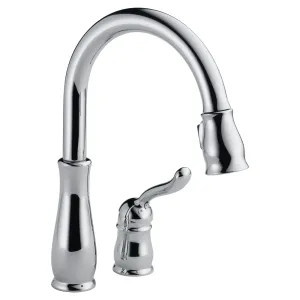 Delta 978-WE-DST Delta Leland Single-Handle Kitchen Pull-Down Faucet, 2 Hole, MagnaTite, Diamond Seal. ADA, 1.5 GPM, Chrome - 978-WE-DST