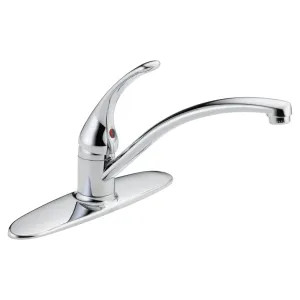 Delta B1310LF Delta Foundations Single Handle Kitchen Faucet, Chrome - B1310LF
