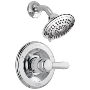 Delta T14238 Delta Lahara Monitor 14 Series Single-Handle Shower Faucet with 5-Setting Rain Showerhead, 1.75 GPM, Lever Handle, Chrome - T14238