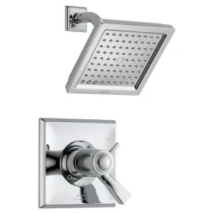 Delta T17T251 Delta Dryden TempAssure 17T Series Two-Handle Shower Faucet with Single-Setting Rain Showerhead, 2.5 GPM, Lever Handles, Chrome - T17T251