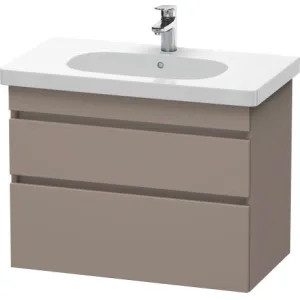 Duravit DS648404353 Duravit DuraStyle DS648404353 31-1/2 Vanity, Basalt Matt/American Walnut