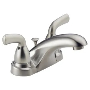 Delta B2510LF-SS Delta Foundations Deck-Mount Stainless Lavatory Faucet for 4