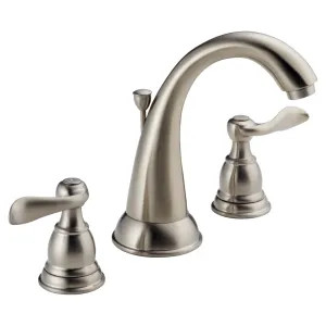 Delta B3596LF-SS Delta Windemere Arc Spout Stainless Lavatory Faucet for 6