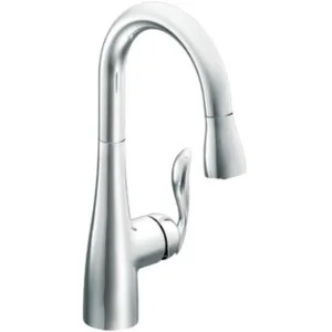 Moen 5995 Moen Arbor Single Handle High Arc Pull-Down Bar/Prep Faucet, Chrome - 5995