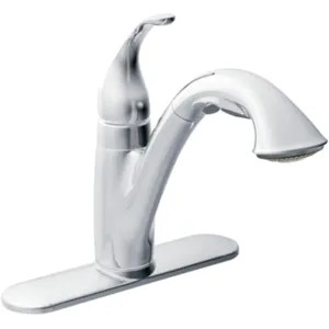 Moen 67545C Moen Camerist Single Handle Low Arc Pull-Out Kitchen Faucet, Chrome - 67545C