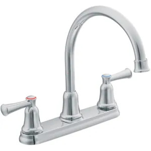 Cleveland Faucet 41611 Moen CFG 41611 Two Handle High Arc Kitchen Faucet, Chrome
