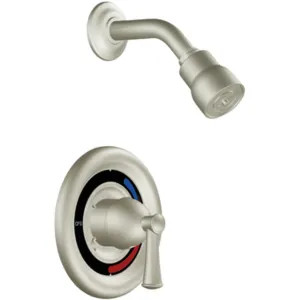 Cleveland Faucet T41315CBN CFG Capstone Round Single-Handle Pressure Balance Cycling Shower Faucet with 2.5 GPM Shower Head, Lever Handle, Less Valve, Brushed Nickel - T41315CBN