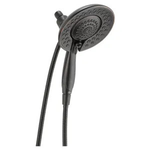 Delta 58569-RB-PK Delta In2ition 1.75 GPM 5-Setting Touch-Clean 2-in-1 Shower, Touch-Clean Spray Nozzles, WaterSense Certified, Venetian Bronze - 58569-RB-PK