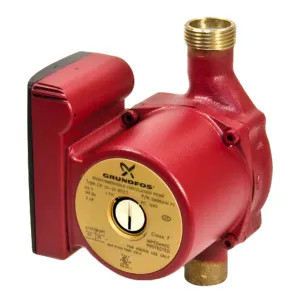 Grundfos 59896239 Grundfos UP 15-10 BUC7/LC 1-Speed Circulator Pump w/ Check Valve, 1/25 HP, 6.6 GPM, 115V, Bronze, 3/4