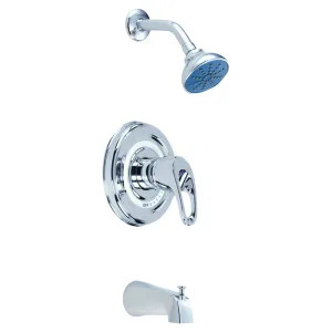 Gerber G0049731 Gerber Classics Safetemp Pressure-Balanced Tub/Shower Faucet with Single-Function Showerhead, 2.0 GPM, Single-Handle, Sweat, Less Stops, Chrome - 49-731