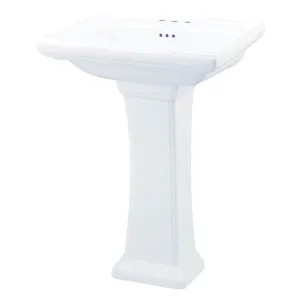 Gerber 22-585 Gerber 22-585 Logan Square Standard Pedestal Bathroom Sink, 3-Hole, 4